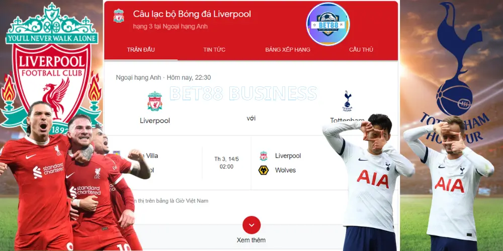 SOI KÈO LIVERPOOL VS TOTTENHAM PREMIER LEAGUE